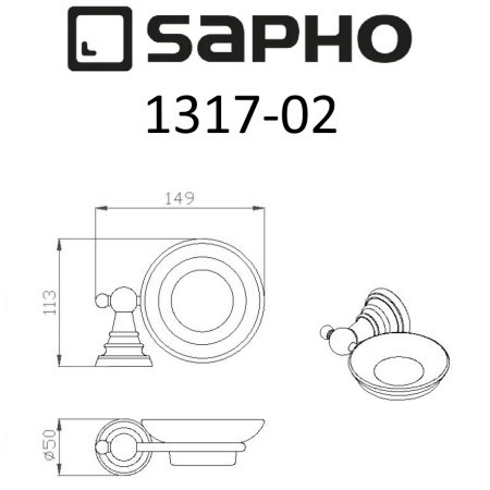 Мыльница Sapho DIAMOND 1317-02 хром