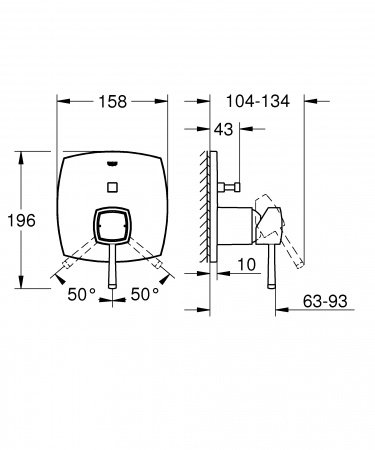 Смеситель для душа Grohe Grandera 24068000 хром
