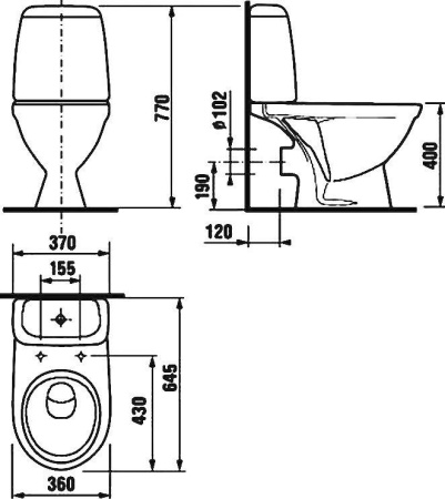 Унитаз напольный Jika Baltic 8.2428.6.000.242.9 белый, без сиденья