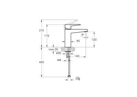 Смеситель для раковины Vitra Root Square A4273136EXP черный матовый