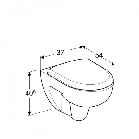 Унитаз безободковый с инсталляцией и клавишей смыва GEBERIT Renova 500.124.TC.R сиденье микролифт