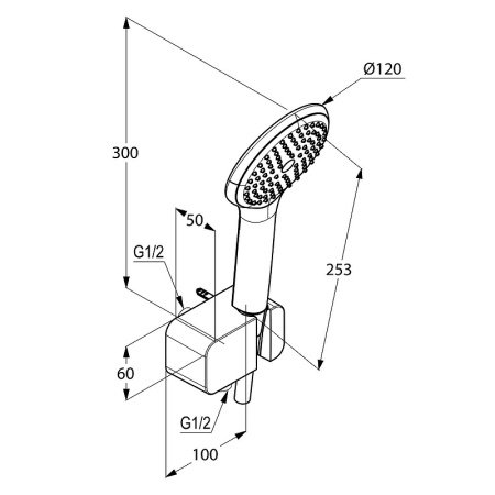 Встраиваемая душевая система с термостатом Kludi Ameo 419300575 хром