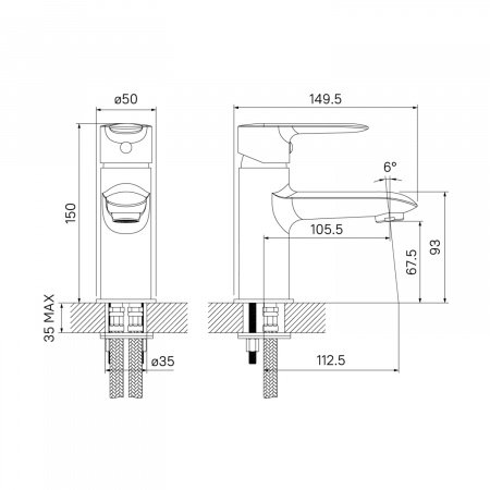 Смеситель для раковины IDDIS Cuba CUBSB00i01 хром глянцевый