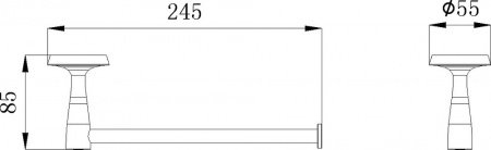 Держатель для полотенец Rush Balearic BA39511 Хром