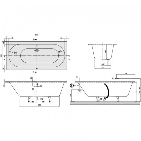 Квариловая ванна Villeroy & Boch Oberon UBQ199OBE2V-01 alpin