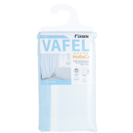Шторка для ванной Fixsen Vafel, голубая FX-5020C