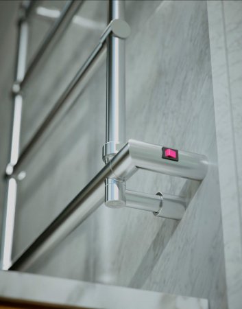 Полотенцесушитель электрический Margaroli Sole 542-4 5424704CRNB 660х570 хром