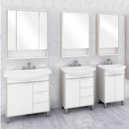 Тумба под раковину Акватон Рико 80 1A215401RIB90 Белый Ясень фабрик