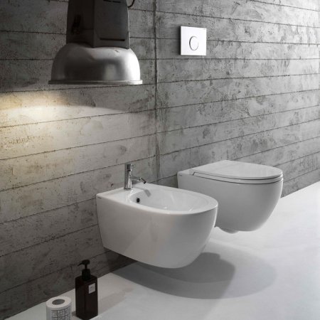 Унитаз подвесной безободковый Globo 4All MDS03BI белый, без сиденья