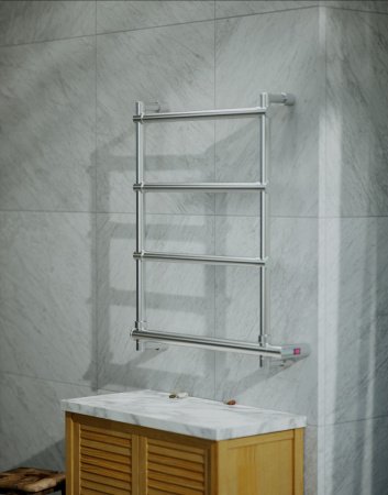 Полотенцесушитель электрический Margaroli Sole 542-4 5424704CRNB 660х570 хром