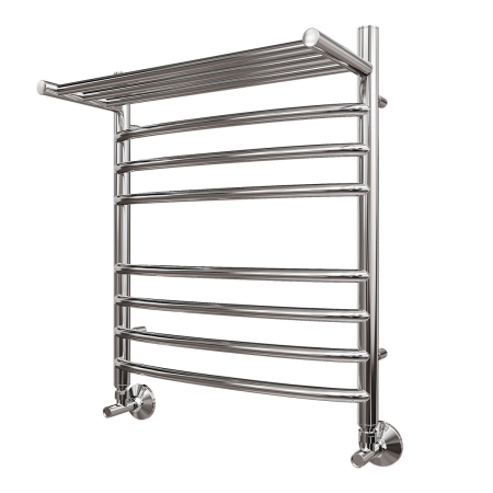 Полотенцесушитель водяной Point PN05156SP П7 500x600 с полкой, хром