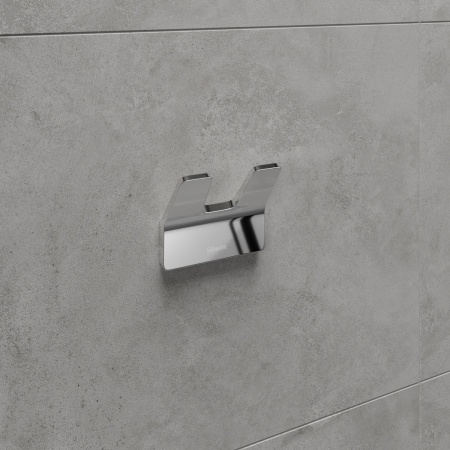 Крючок двойной Lemark SMOOTH LINE 9711004 хром