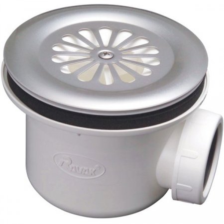 Сифон для душевого поддона Ravak Basic X01308 матовый хром