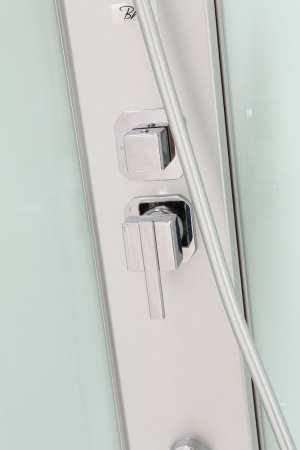 Душевая кабина Black&White G8503 90x90x215 профиль хром глянцевый, стекло прозрачное