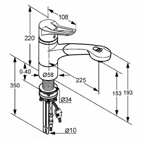 Смеситель для кухни Kludi MX 399418262 хром/мокка