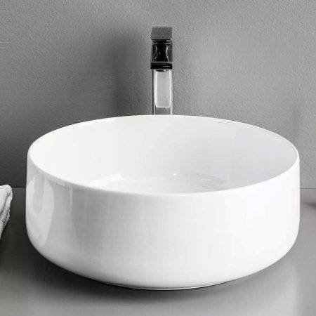 Раковина накладная 42см ArtCeram Cognac COL001 белый