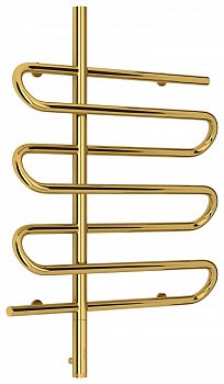 Полотенцесушитель электрический Сунержа Эпатаж 80х60 золото, подключение левое