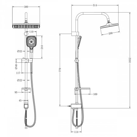 Душевая стойка Lemark Tropic LM8811C хром