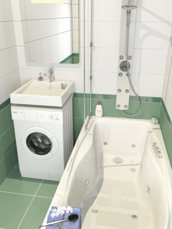 Раковина над стиральной машиной LUX 500х550 с кронштейнами и сливной системой Altasan