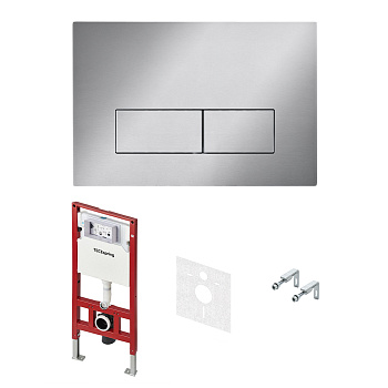 Готовое решение для подвесных унитазов TECE Spring S S955301 клавиша смыва нержавеющая сталь сатин