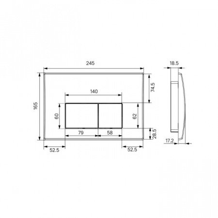 Готовое решение для подвесных унитазов Iddis Optima Home OPH0000i32K клавиша белая