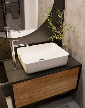 Раковина накладная 50см AQUAme AQM5010 белый