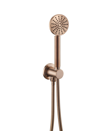 Душевой гарнитур на держателе с подключением шланга Benesque Lumiere 23010206 бронза брашированная