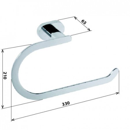 Держатель для полотенец Bemeta Oval 118404061 Хром