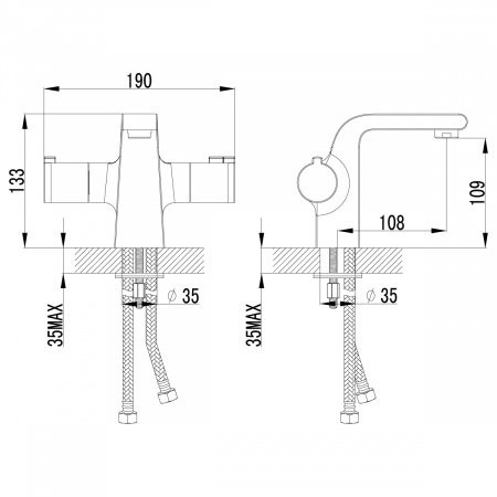 Термостат для раковины Lemark Yeti LM7836C хром