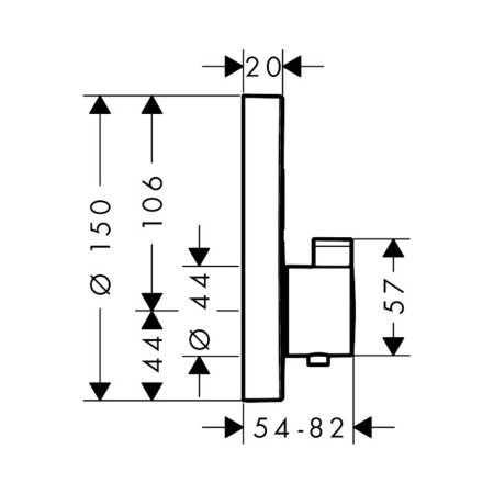 Термостат для душа на 2 потребителя Hansgrohe ShowerSelect S 15743140 бронза шлифованная