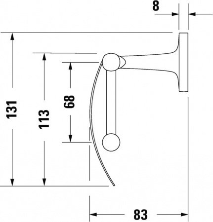 Держатель туалетной бумаги Duravit Starck T 0099404600 Черный матовый