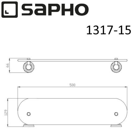 Полка Sapho DIAMOND 1317-15 хром