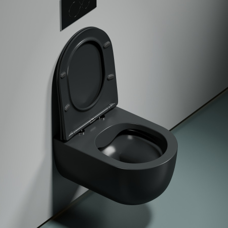 Унитаз подвесной безободковый Ceramica Nova Modena Rimless CN6063MDH антрацит матовый