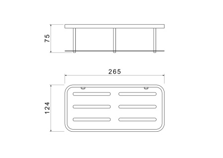 Полка для душа Aquatek AQ4936MB черный матовый