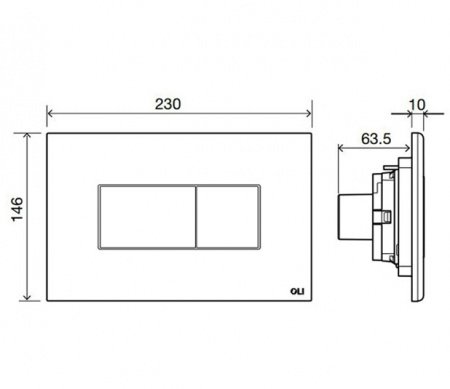 Кнопка смыва для унитазов OLI KARISMA 641015 черный матовый