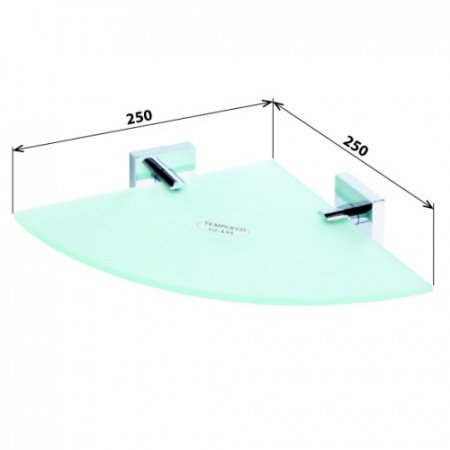 Полка стеклянная Bemeta Beta 132102012 Хром