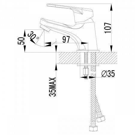 Смеситель для раковины Lemark Luna LM4156C хром