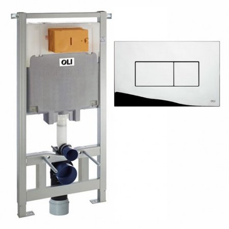 Готовое решение для подвесных унитазов OLI 80 300573pKA00 клавиша хром глянцевый