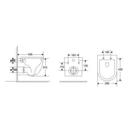 Унитаз подвесной безободковый Vincea Globo VT1-52T белый, с сиденьем микролифт