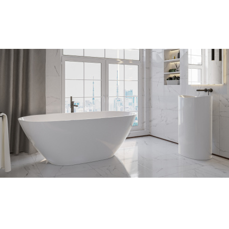 Ванна WHITECROSS Onyx D 160x75 (белый глянец) иск. камень