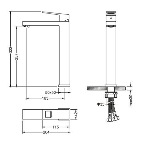 Смеситель для раковины Timo Briana 7111/17F золото матовое