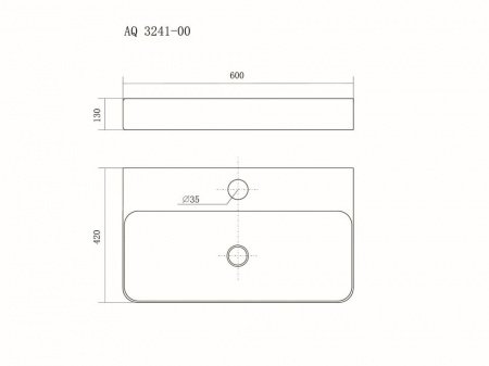 Раковина накладная Aquatek  AQ3241-00 60х42 см белая