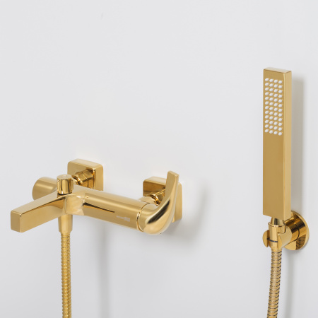 Смеситель для ванны с душем WasserKraft Sauer 7101 золото