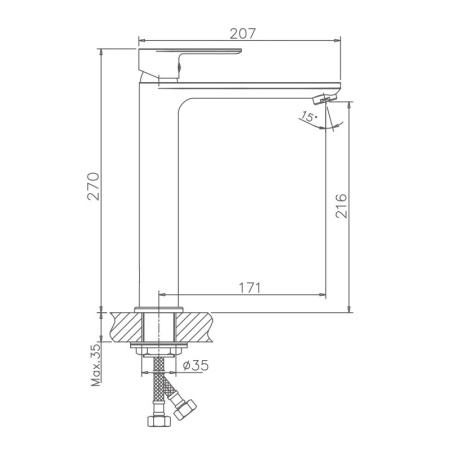 Смеситель для раковины Haiba HB11505-8, белый