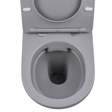 Унитаз подвесной безободковый Vincea Globo VT1-14SMG серый матовый, с сиденьем микролифт