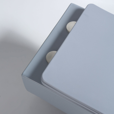 Унитаз подвесной безободковый Vincea Evo VT1-34SMO голубой матовый, с сиденьем микролифт