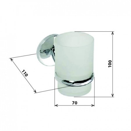 Держатель для стакана Bemeta Alfa 102410012 Хром