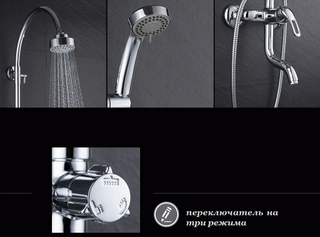 Душевая стойка D&K Rhein.Eucharius DA1373701C11 хром