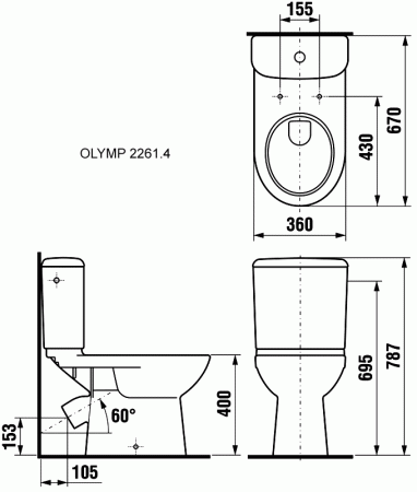 Унитаз напольный Jika Deep 8.2261.4.000.242.9 белый, без сиденья