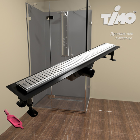 Душевой лоток TIMO Super Plast SP10800-PC10800, сатин